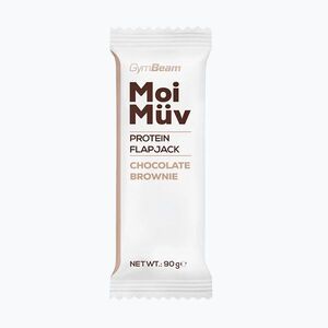 Fehérjeszelet GymBeam MoiMüv Flapjack 90 g chocolate brownie (MoiMüv Flapjack 60799) kép