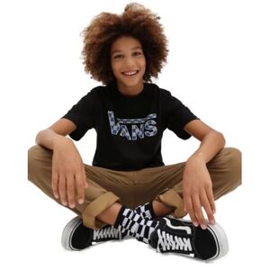Fiú póló rövid ujjú VANS BY CLASSIC LOGO FILL BOYS-BLACK-TRUE BLUE kép