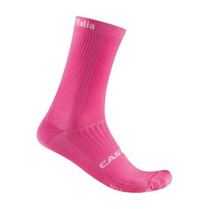CASTELLI Klasszikus kerékpáros zokni - GIRO LOGO 18 - rózsaszín kép