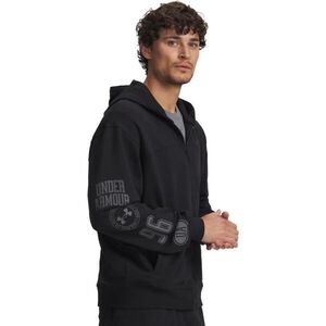 Under Armour RIVAL LW GRAPHIC FZ Férfi pulóver, fekete, méret kép