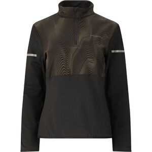ENDURANCE RUMBIA W PRINTED MIDLAYER REFLECTIVE Női sport pulóver, fekete, méret kép
