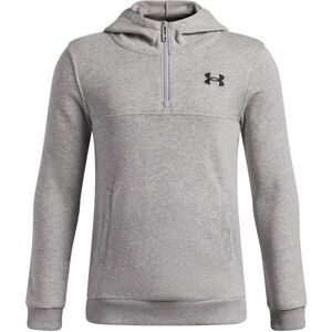 Under Armour RIVAL LW 1/4 ZIP HOODIE Fiú sportos pulóver, szürke, méret kép
