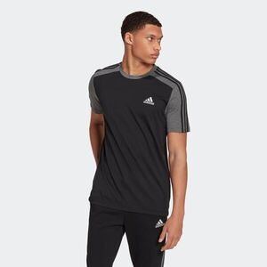 Adidas Férfi rövid ujjú póló fitnesz edzéshez, fekete, szürke kép