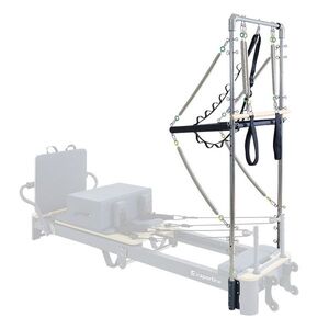 Pilates Reformer Torony inSPORTline Comfolder EVO, V alakú fogantyúk, 45 rögzítőszem a kiegészítők rögzítéséhez, stabil szerkezet kép