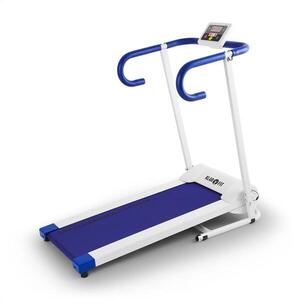 KLARFIT Pacemaker X1 futópad, 10 km/h, tréning számítógép, fehér-kék kép