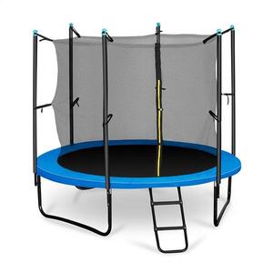 KLARFIT Rocketboy 250, 250 cm trambulin, belső biztonsági háló, széles létra, kék kép