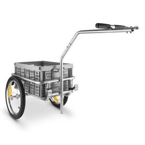 DURAMAXX BigBig Box, bicikli utánfutó, kézi kocsi, magas vonórúd, 40 l, 40 kg, szürke kép