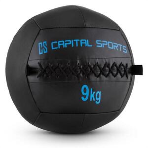 Capital Sports Wallba 9, 9kg, fekete, Wall Ball (medicinlabda) műbőr kép