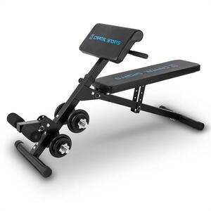 Capital Sports Sit'n Curl, erősítő pad, Sit Up pad súlyzókészlettel kép