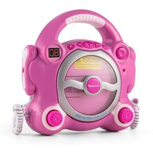 Auna Pocket Rocker karaoke CD lejátszó, Sing A Long, 2 x mikrofon, elem, rózsaszín kép
