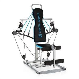 Capital Sports Tubey, kék, mini otthoni edzőterem, gumis kábelek, acél kép