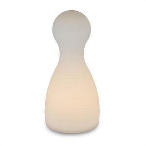 Lightcraft Shinepin kő hatású kültéri lámpa, bowling bábu alakú kerti lámpa, Ø 20cm, fehér kép
