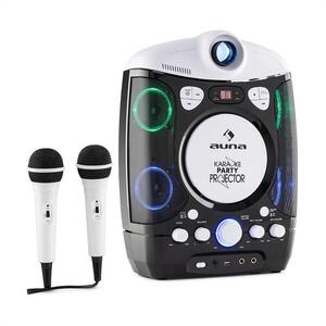 Auna Kara Projectura karaoke rendszer projektorral, LED fény show, fekete-szürke kép