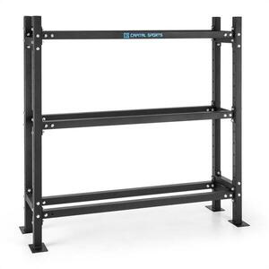 Capital Sports Traytor B Storage Rack, súlytartó polc, 3 emelet, acél, fekete kép