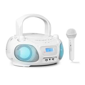Auna Roadie Sing CD Boombox FM rádió Fényjáték CD lejátszó Mikrofon kép