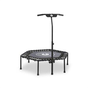 KLARFIT Jumpanatic, fitnesz trambulin, 102 cm-es Ø, fogantyú, összecsukható, fekete kép