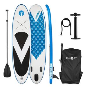 KLARFIT Spreestar 320, felfújható paddleboard, SUP deszka, 320x12x81cm, kék-fehér kép