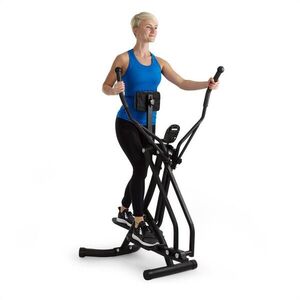 KLARFIT Bogera X, cross edzőgép, air walker, LCD kijelző, tréning számítógép, fekete kép
