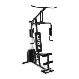 KLARFIT Strongbase, multifunkciós edzőállomás, csigás gép, megterhelés 45 kg-ig, 3 csiga, fekete kép