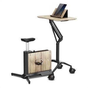KLARFIT Roomik Move, szobakerékpár, nyírfa, 8 kg-os lendkerék, 8 szintű mágneses ellenállás kép