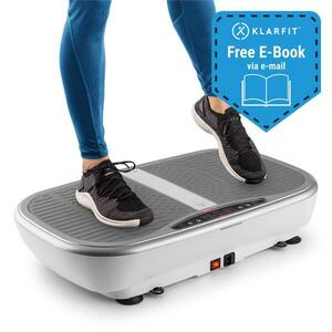 KLARFIT Vibe 3DX Pro, vibrációs tréner, 2 x 200 W, 3D üzemmód, távirányító, fehér kép