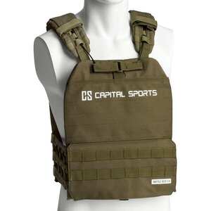 Capital Sports Battlevest 2.0, súlymellény, 2 x 2 súly 2, 6 & 4, 0 kg, olívazöld kép