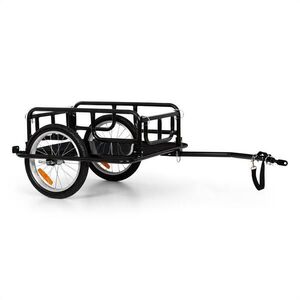 KLARFIT OX, rakomány bicikli utánfutó, 65 l, 40 kg, 16" x 1, 75" gumik, fekete kép