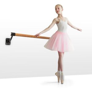 KLARFIT Barre Mur, balettrúd, 110 cm, rúd 38 mm ø, falra szerelhető, fekete kép