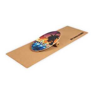 BoarderKING Indoorboard Allrounder, egyensúlyozó deszka, alátét, henger, fa / parafa kép