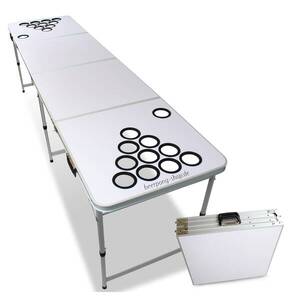 BeerCup Backspin, Beer Pong asztal, szett, fehér, DIY, fogantyúk, labdatartók, 6 labda kép