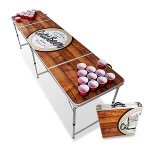 BeerCup Backspin Beer Pong, asztal, szett, fa, jégrekesz, 6 labda, 50 Cups, 50 shots kép