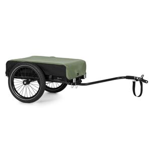 KLARFIT Companion, rakomány utánfutó, 40kg/50liter, kerékpár utánfutó, kézikocsi, fekete kép