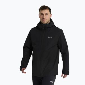 Férfi 3 az 1-ben kabát Jack Wolfskin Stonetrail 3In1 black (Stonetrail 3In1 A66291_6000_A06) kép