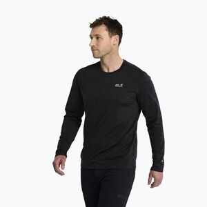 Férfi trekking longsleeve Jack Wolfskin Trail black (Trail A66306_6000_A06) kép