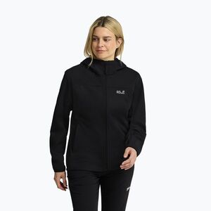 Női softshell dzseki Jack Wolfskin Windhain 2 Hoody black (Windhain 2 Hoody A66370_6000_A04) kép