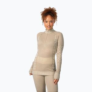Női Termoaktiv pulóver KARI TRAA Smekker Half Zip mocha (Smekker Half Zip 622681-MOCHA) kép