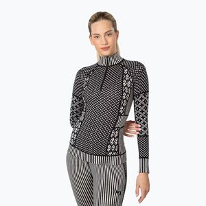 Női Termoaktiv pulóver KARI TRAA Smekker Half Zip black (Smekker Half Zip 622681-BLACK) kép