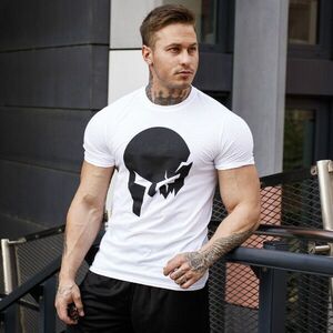 Ultrasoft póló Iron Aesthetics Skull, fehér kép