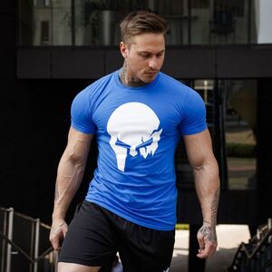 Ultrasoft póló Iron Aesthetics Skull, kék kép