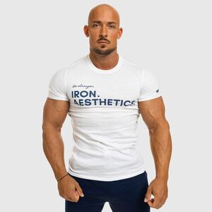 Férfi fitness póló Iron Aesthetics Be Stronger, fehér kép