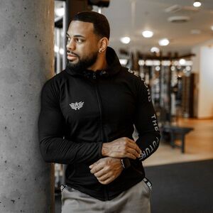 Férfi Slim Fit pulcsi Beyond the Future, fekete kép