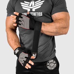 Edzőkesztyű Iron Aesthetics Leather Beast, szürke kép