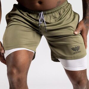 Funkcionális short Iron Aesthetics Stretch 2in1, zöld kép