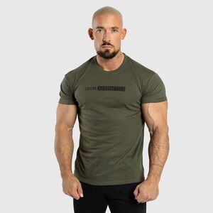 Férfi fitness póló Iron Aesthetics Gym, katonazöld kép