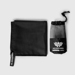 Gyorsan száradó sporttörölköző Iron Aesthetics Dry, fekete kép