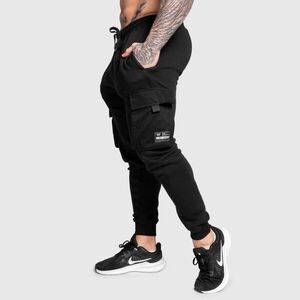 Férfi melegítőnadrág Iron Aesthetics Cargo Joggers, fekete kép