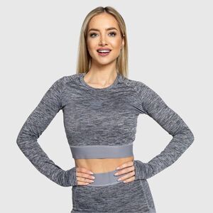 Sport crop top Iron Aesthetics Grande, szürke kép