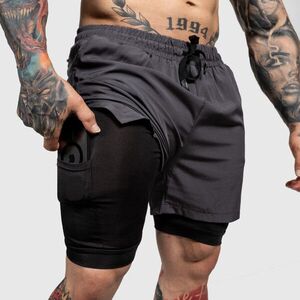 Funkcionális short Iron Aesthetics SweatPro 2in1, sötétszürke kép
