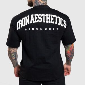 Oversize póló Iron Aesthetics College, fekete kép