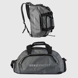 Sporttáska Iron Aesthetics FitKit 2in1, szürke kép